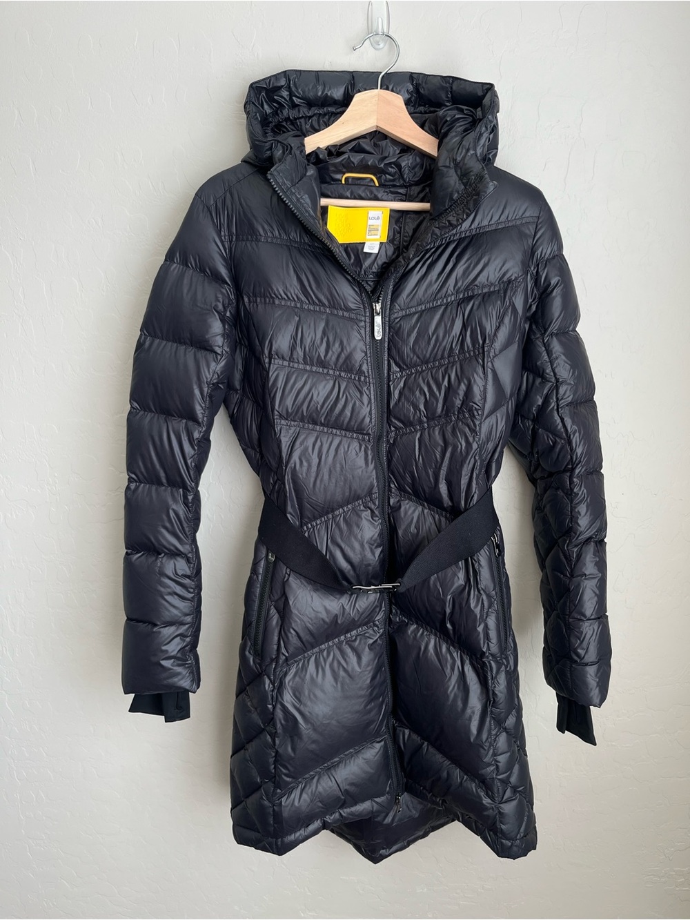Lole Emmy down filled long puffer jacket black small